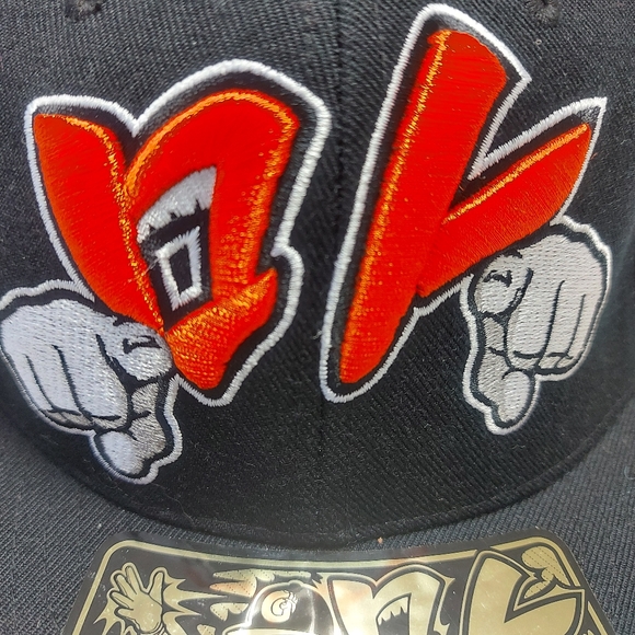 NWT Mgoood Korean Black Orange Baseball Hat Cap Size 58/ Medium - Picture 9 of 9